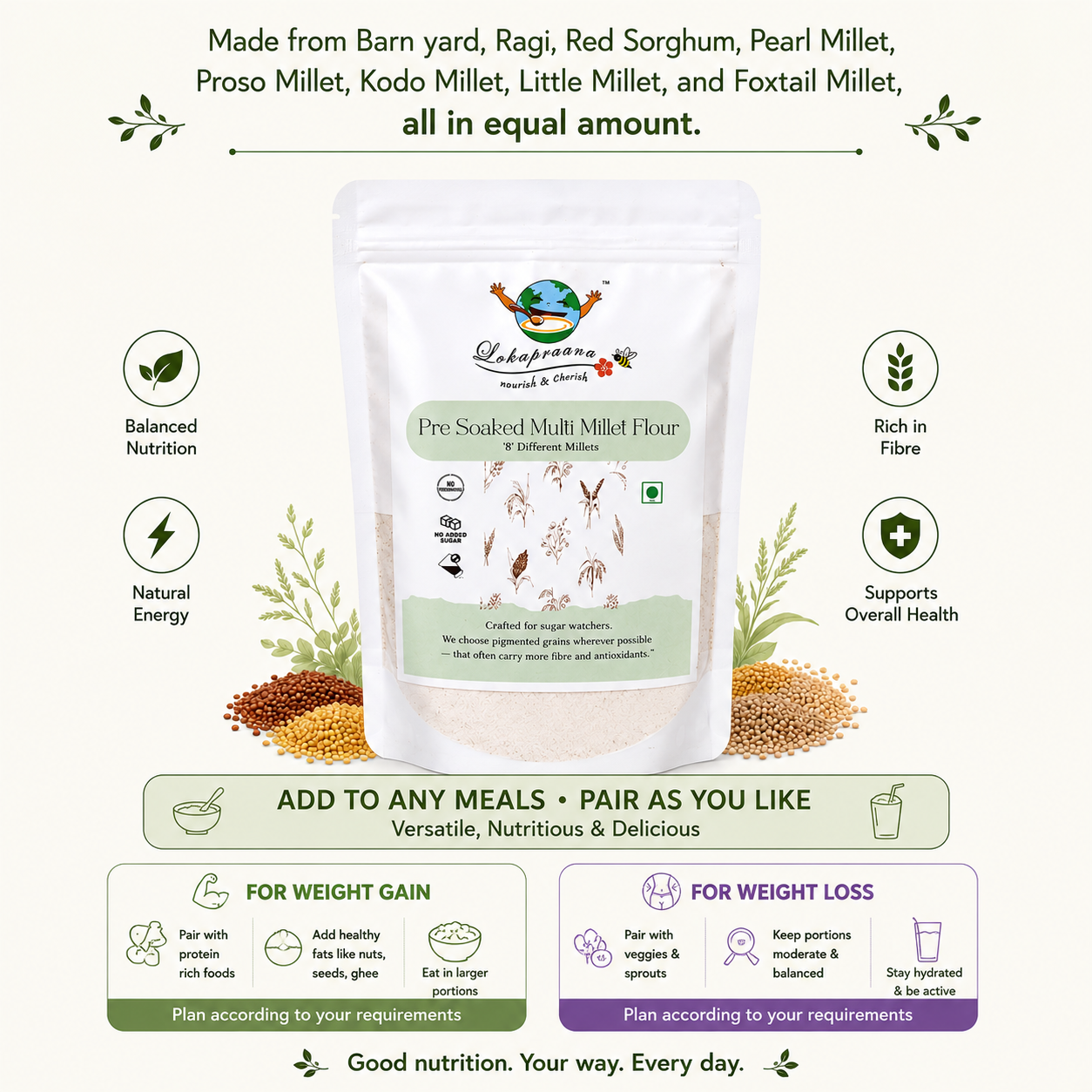 Pre soaked multipurpose millet flour - Image 3