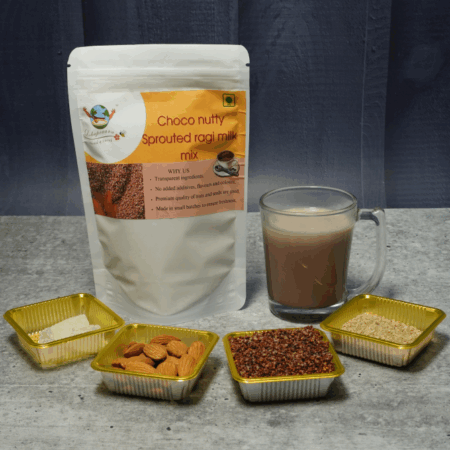 choco nutty sprouted ragi milk mix