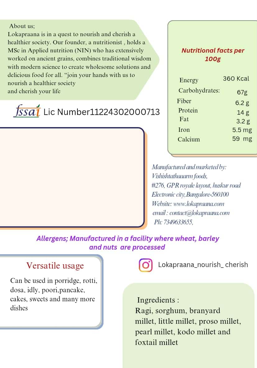 Pre soaked multipurpose millet flour - Image 2