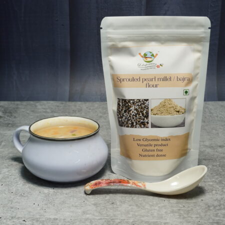 Sprouted pearl millet flour