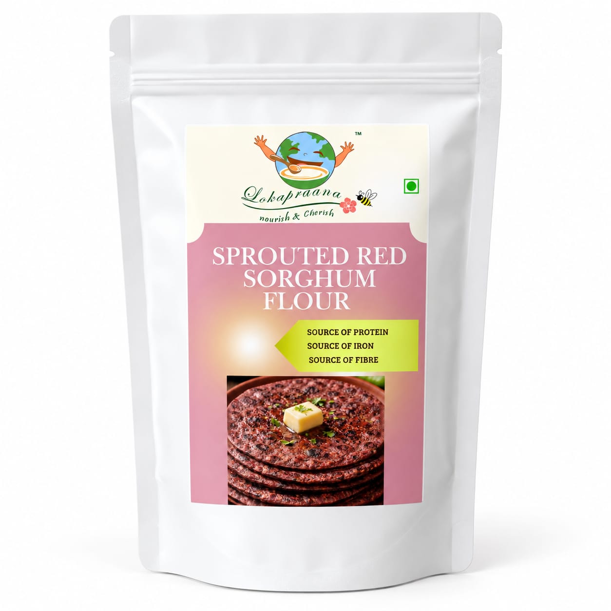 Sprouted red sorghum flour