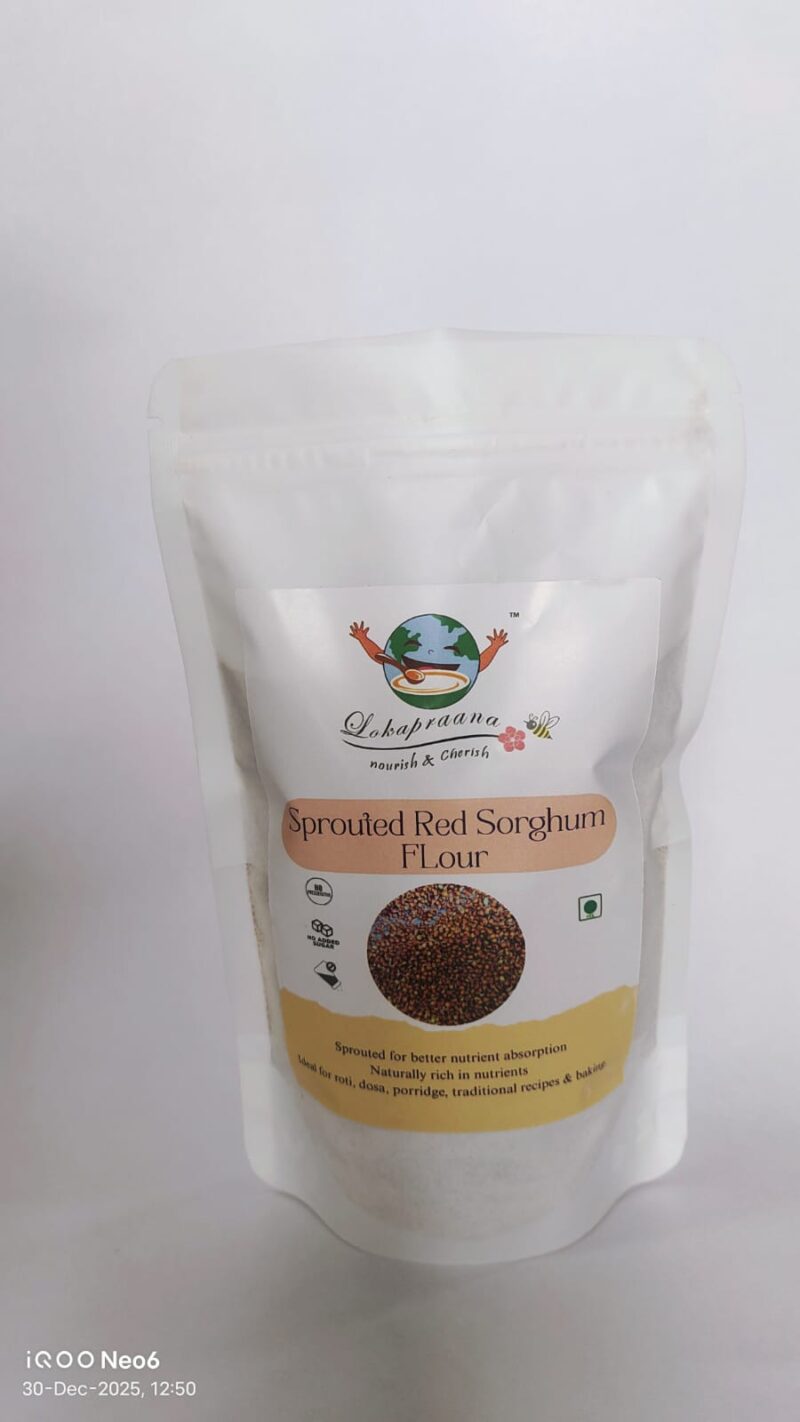 Sprouted red sorghum flour