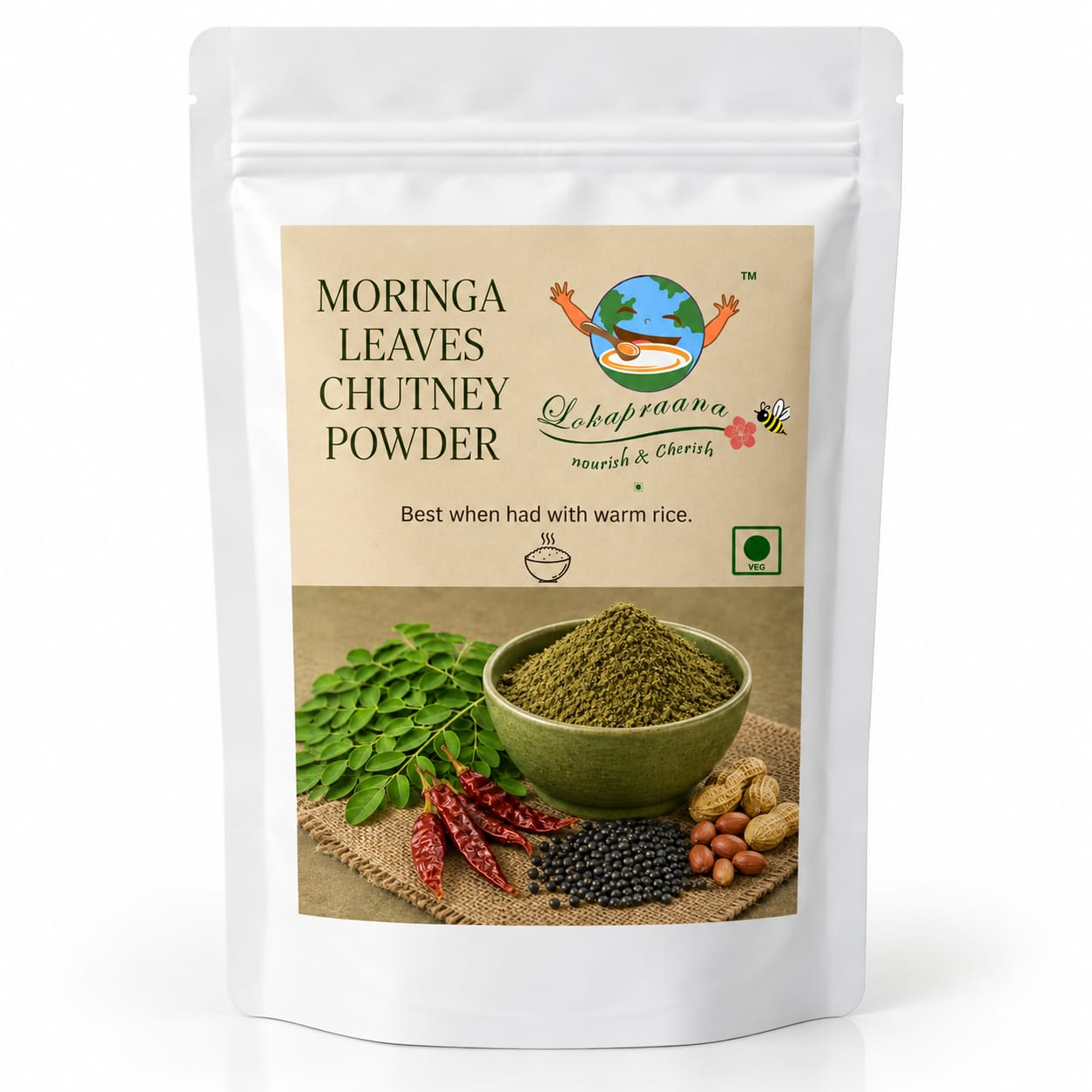 Flax seeds, curry leaves chutney powder